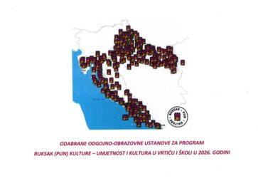 Dječji vrtić Opuzen među odabranima za izvođenje programa “Ruksak (pun) kulture” u 2026.