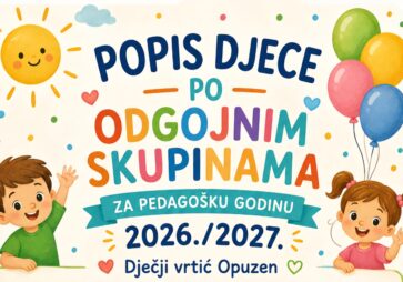 POPIS DJECE PO ODGOJNIM SKUPINAMA