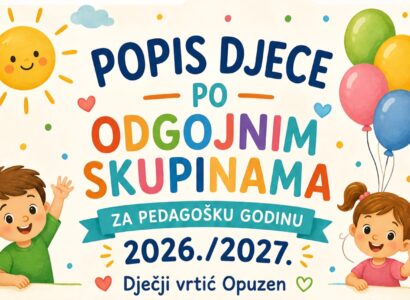 POPIS DJECE PO ODGOJNIM SKUPINAMA